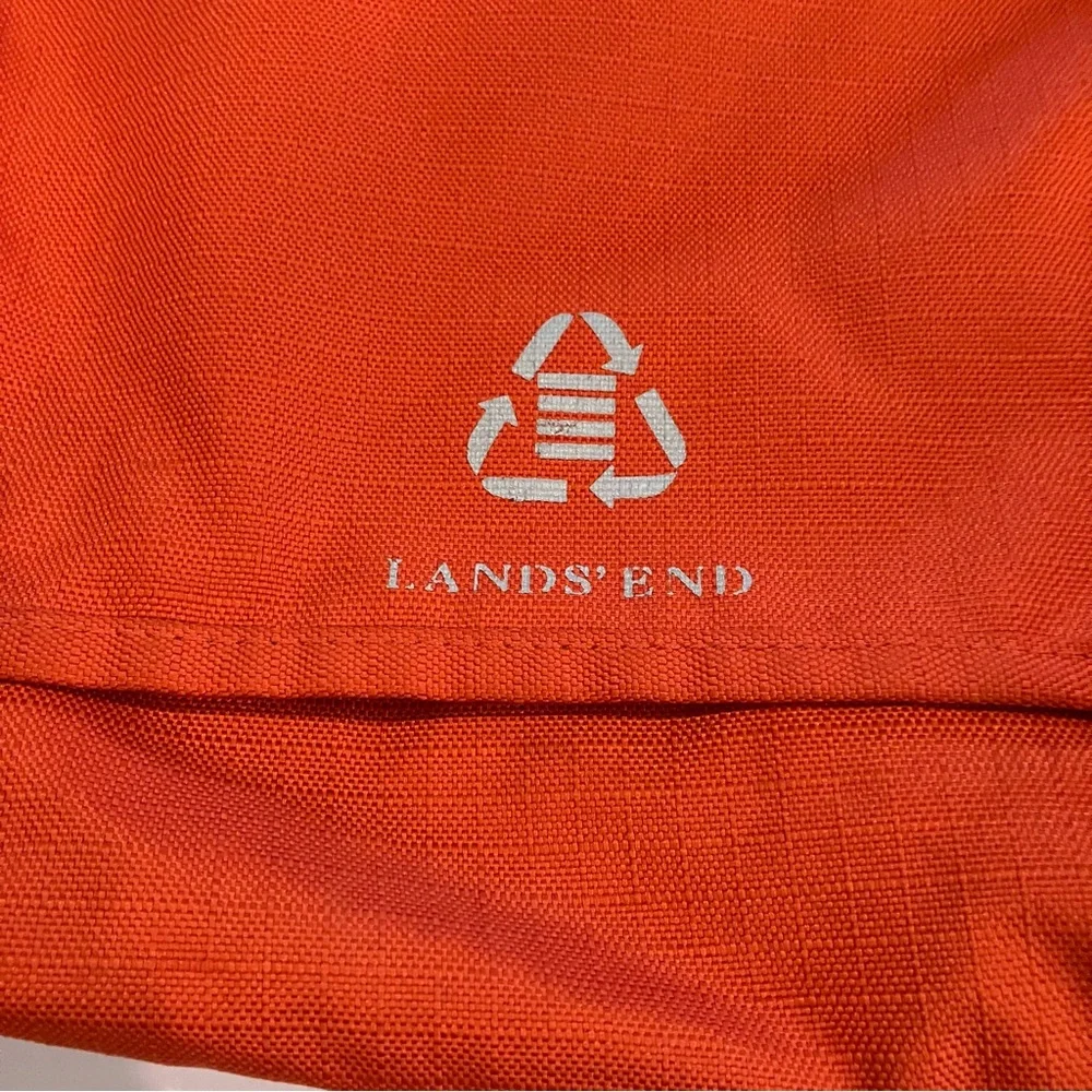 Lands' End Orange Messenger Laptop Briefcase Bag - Picture 5 of 16